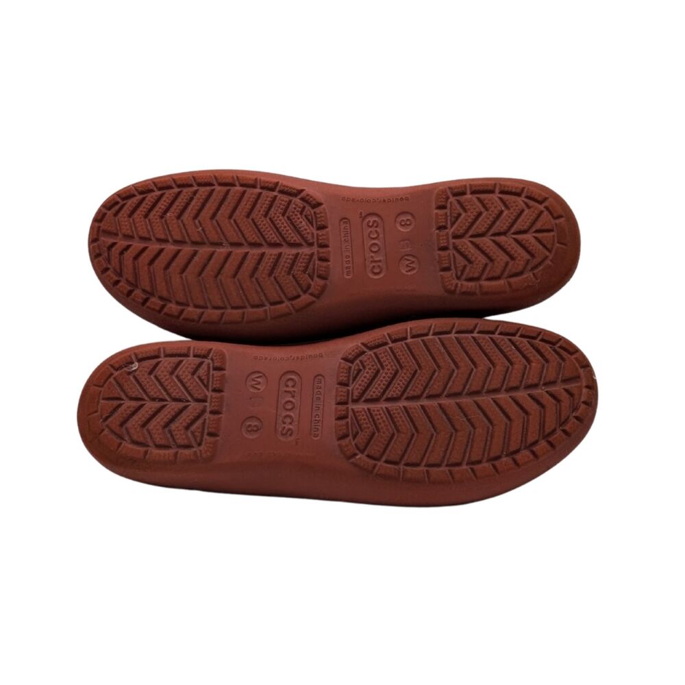 Crocs Rust Berryessa Suede Flat Size Womens 8 - Picture 6 of 8
